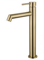 Смеситель для раковины высокий WONZON & WOGHAND, брашированное золото WW-H1064-BG