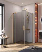 Душевой уголок (100х90) CEZARES SLIDER SLIDER-AH-1-90-100/110-GRIGIO-BORO