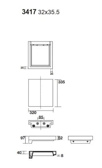 Тумба без раковины Kerasan Inka Project 911102 белая