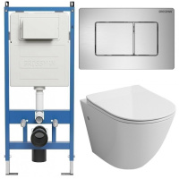 Комплект унитаза с инсталляцией Grossman Classic 97.4411SQ.04.12M с клавишей смыва