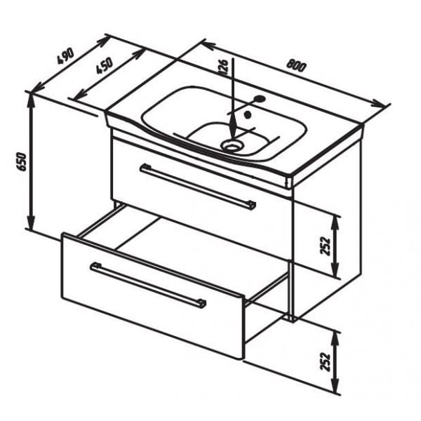 Тумба под раковину AM.PM Like S M81FHX0802WG