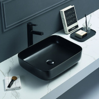 Раковина керамическая накладная (50x39) Art&Max AM-78109-MB чёрный
