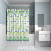 Штора для ванной комнаты IDDIS Basic B19P218i11, зеленый
