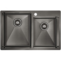 Кухонная мойка Paulmark Berman PM517851-GM вороненая сталь
