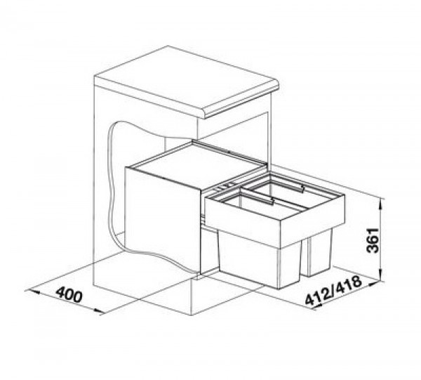 Система сортировки мусора Blanco Select 45/2 518721