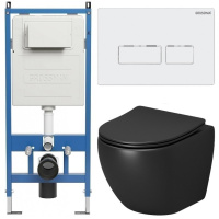 Комплект унитаза с инсталляцией Grossman Pragma 97.4455BMS.03.000 с клавишей смыва
