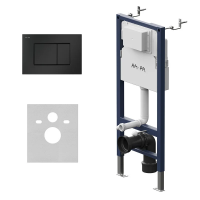 Инсталляция для подвесного унитаза Am.Pm PrimeFit I012709.0238 с кнопкой смыва, черный матовый