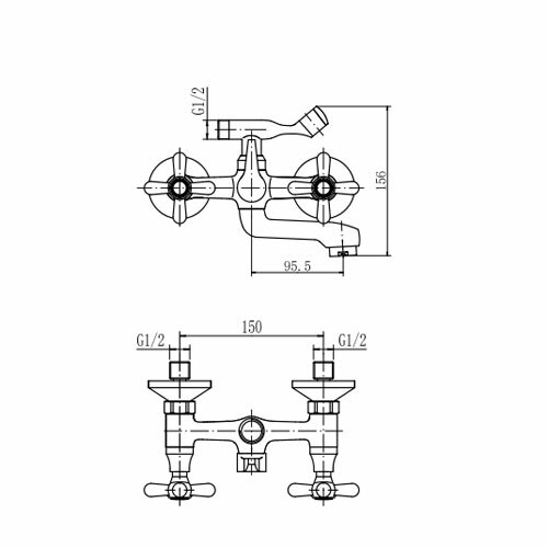 Смеситель для ванны FASHUN  A3025