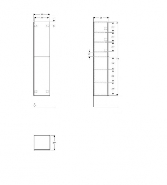 Шкаф-пенал Geberit Acanto 500.619.01.2