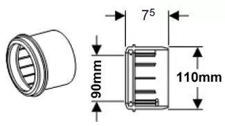Раструб с уплотнением 90/110 Geberit 367.928.16.1