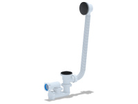 Сифон универсальный полуавтомат Cersanit Prime Black 64287