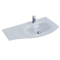 Стеклянная раковина правосторонняя Cezares 82408 Extra Bianco