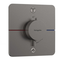 Термостат для душа на 2 потребителя Hansgrohe ShowerSelect Comfort Q 15586340 шлифованный черный хром