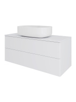 Тумба с раковиной подвесная 100 см, Orange Otto Ot-100TuMDF+B07-540W белый глянец