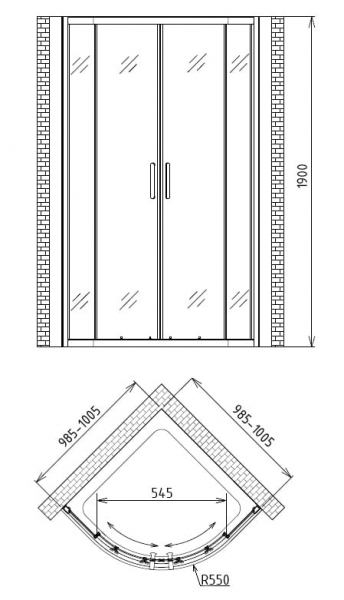 Душевой уголок Gemy Victoria S30082