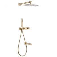 Душевой комплект ABBER Rund AF8717G скрытого монтажа с изливом, золотое матовое Душевой комплект ABBER Rund AF8717G скрытого монтажа с изливом, золотое матовое