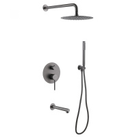 Душевой комплект ABBER Emotion AF8817NG скрытого монтажа с изливом, никель