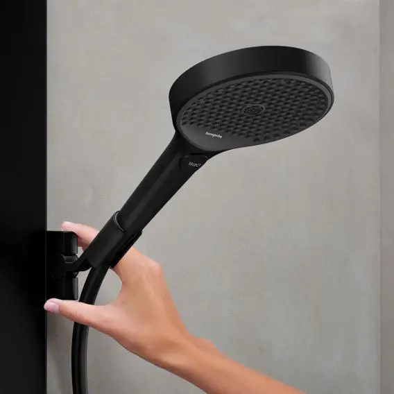 Душевая система с термостатом Hansgrohe Rainfinity Showerpipe 250 1jet 28742670 черный матовый