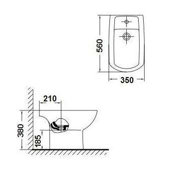 Биде напольное GALA Smart 25360 (72586)
