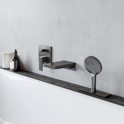 Внешняя часть для смесителя Hansgrohe sBox 28010340 шлифованный черный хром 