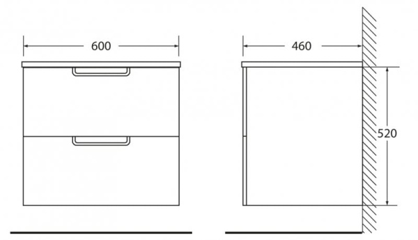 Тумба под раковину BelBagno Leticia BB600DDAC-PAT/MO