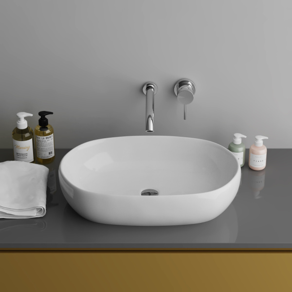 Раковина накладная (60х42) Grossman  GR-3015, белый