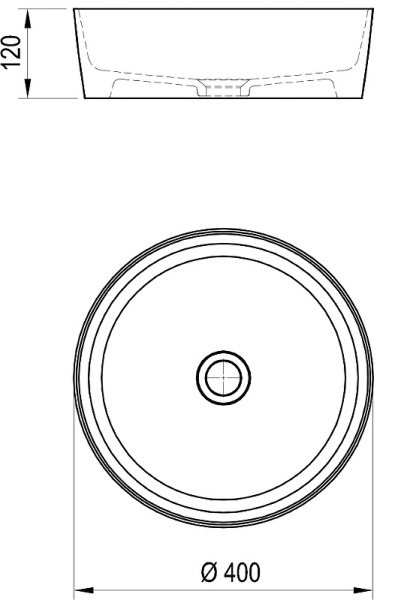 Раковина накладная Ravak Uni Slim 40 XJX01140002