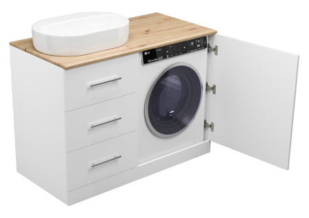 Тумба под стиральную машину Misty Респект 120  левая Э-Рес01120-13ЯЛ