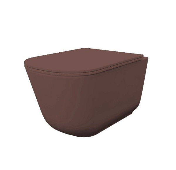 Сиденье с крышкой для унитаза Kerasan Tribeca 519175 бордовый матовый, микролифт