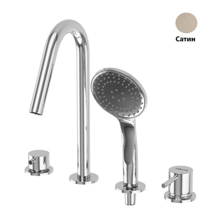 Смеситель на борт ванны Cezares LEAF-BVDM4-L-ST