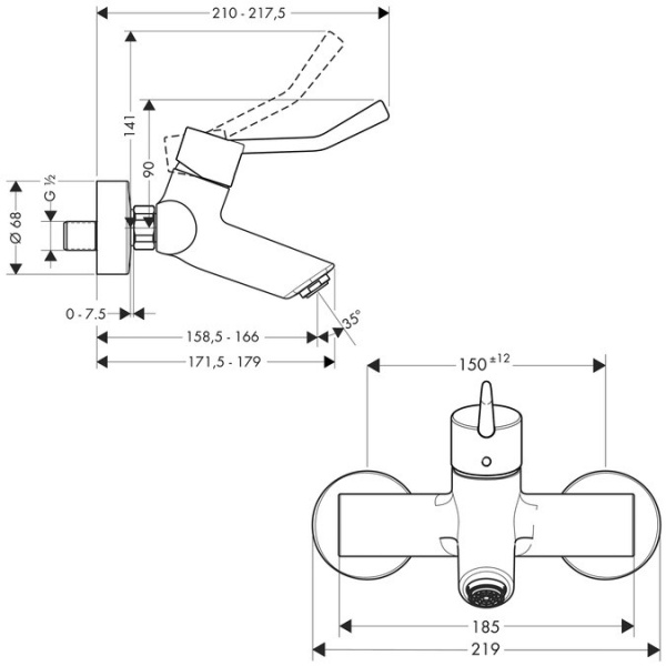Смеситель для раковины Hansgrohe Talis 32037000
