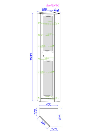 Пенал Aqwella Барселона 45 Ba.05.45/L