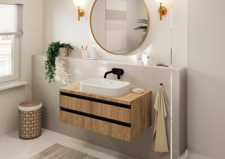 Смеситель для раковины Hansgrohe Vernis Blend 71576670 черный матовый