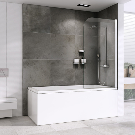 Шторка на ванну (80х140) ABBER Ewiges Wasser AG52080 хром