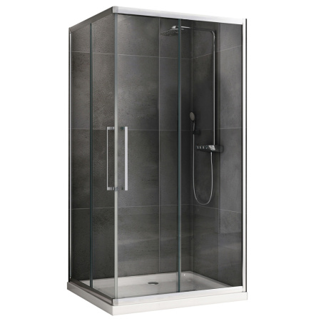 Душевой уголок (120х90) ABBER Schwarzer Diamant AG02129H хром