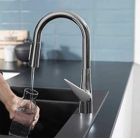 Смеситель для кухни с выдвижным изливом Hansgrohe Talis M51 2jet 72815000 хром