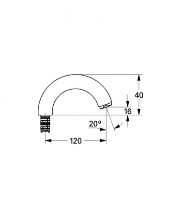 Литой излив GROHE 13014000