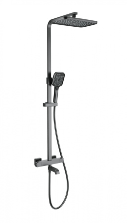 Душевая система с термостатом WONZON & WOGHAND STAY 3, темный графит WW-B3026-T1-BGG
