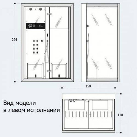 Душевая кабина Jacuzzi Frame IN2 9448-273A