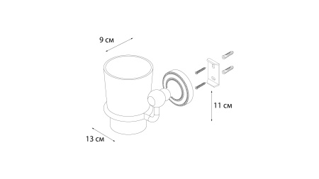 Держатель зубных щеток FIXSEN Style одинарный FX-41106