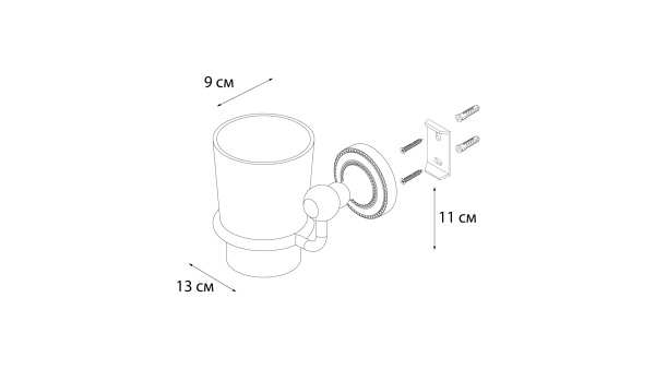 Держатель зубных щеток FIXSEN Style одинарный FX-41106