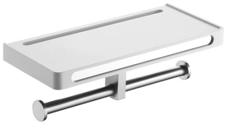 Бумагодержатель двойной с полкой, хром RUSH EDGE ED77143A