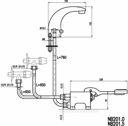 Смеситель для раковины RAV NB201.5