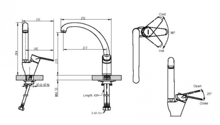 Смеситель для кухни Bravat Emeralda F7135147CP-1-RUS