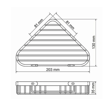 Полка металлическая  WasserKRAFT K-733PG