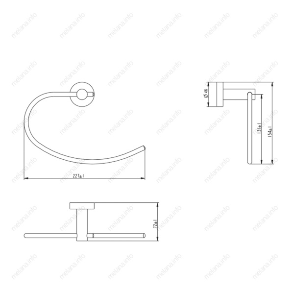 Держатель для полотенца Melana  MLN-866009