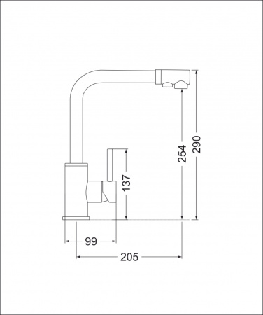 Смеситель для кухни EMAR ЕСВ 7015 Black