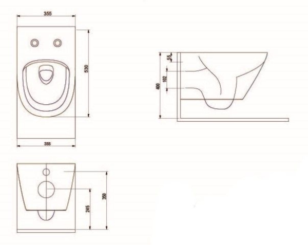 Подвесной безободковый унитаз с сиденьем микролифт beWash Bogen 88303214