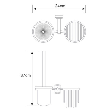 Держатель освежителя и ершик для унитаза WasserKRAFT Oder K-3035