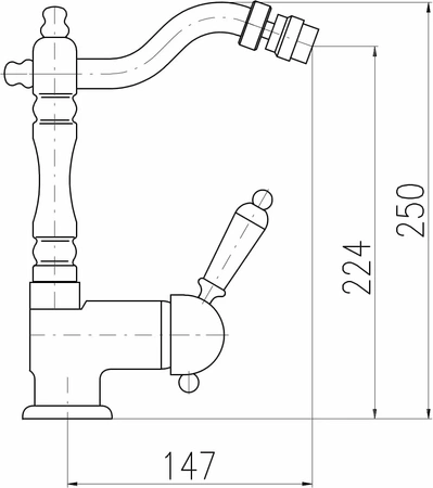 Смеситель для биде Rav Slezak Labe L408.5/9SM